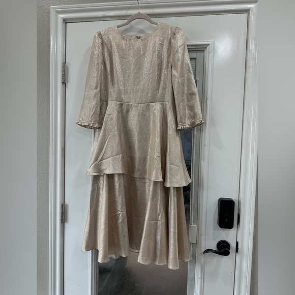Dainty Jewells Dresses & Skirts - Dainty Jewells Shimmering Cream Midi Dress